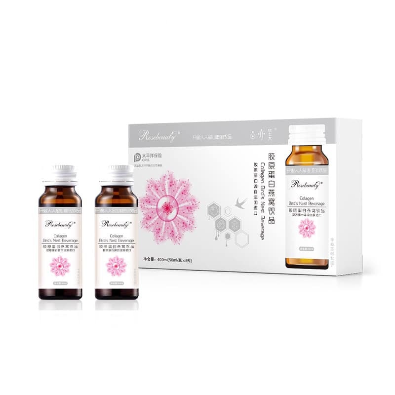 Nước Uống Bổ Sung Collagen Yến Và Tinh Dầu Hoa Anh Thảo RoseBeauty Collagen Bird’s Nest Beverage